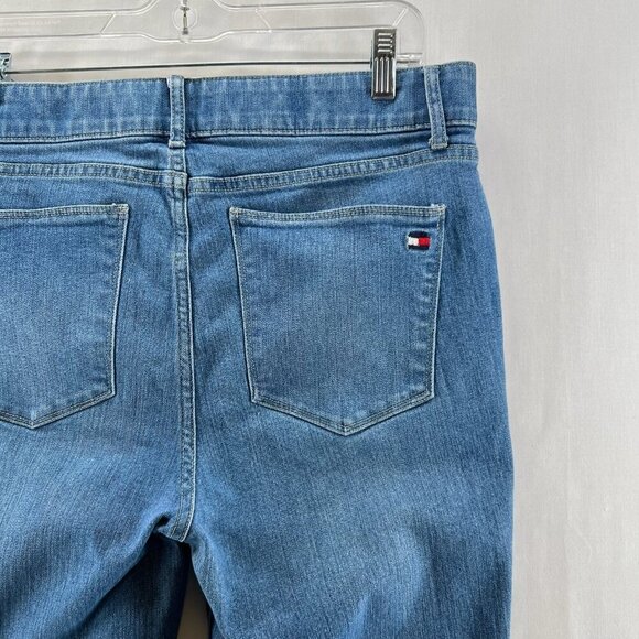Tommy Hilfiger Jeans Women Sz 10 Skinny Hgihrise Stretchy Medium Wash Denim Blue - Picture 4 of 7
